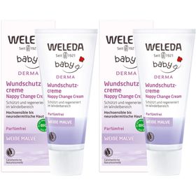 Weleda Baby Wundschutzcreme Weiße Malve - parfümfreie Windelcreme, schützt, regeneriert & pflegt