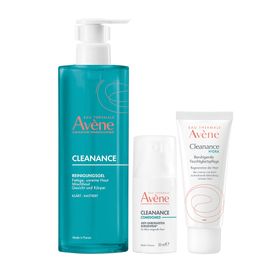 Avène Cleanance Comedomed Anti-Unreinheiten Konzentrat + Avène Cleanance Reinigungsgel  + Avène Cleanance Hydra beruhigende Feuchtigkeitspflege