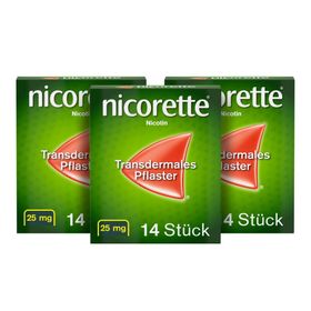 nicorette TX Pflaster mit 25 mg Nikotin zum Rauchen aufhören
