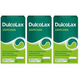 DulcoLax Zäpfchen gegen Verstopfung | Befreien schnell und gut verträglich von Verstopfung | Wirken in ca. 13-30 Min