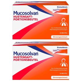 Mucosolvan® Hustensaft-Portionsbeutel mit 30mg Ambroxol - Jetzt 10% mit dem Code nattermann10 sparen*