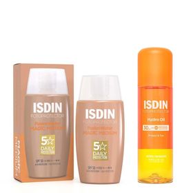 ISDIN Fusion Water Magic Color Medium LSF 50 + Fotoprotector ISDIN HydroOil LSF 30