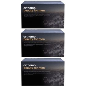 Orthomol Beauty for Men - für Haut, Haare und Nägel, mit Hyaluronsäure, Kollagen und Coenzym Q10 - Trinkampullen