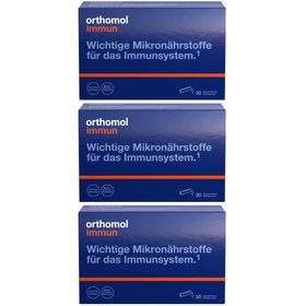 Orthomol Immun - Mikronährstoffe zur Unterstützung des Immunsystems - mit Vitamin C, Vitamin D und Zink - Direktgranulat Menthol-Himbeere