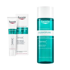 Eucerin® DERMOPURE CLINICAL Klärendes Tonic – Gesichtswasser + Eucerin® DERMOPURE CLINICAL Mat Fluid