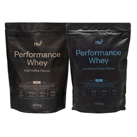 Whey Iced Coffee + nu3 Performance Whey, Cookies-Cream - Proteinpulver