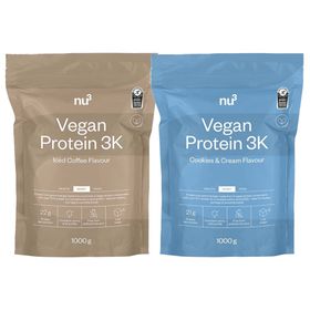 nu3 Vegan Protein 3K Iced Coffee + nu3 Vegan Protein 3K Cookies & Cream