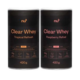 nu3 Clear Whey Tropical Refresh + nu3 Clear Whey Raspberry Refuel