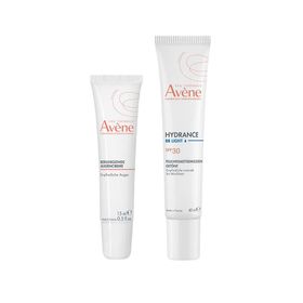 Avène Beruhigende Augencreme + Avène Hydrance BB-LEICHT Feuchtigkeitsemulsion getönt LSF 30
