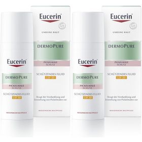 Eucerin® DermoPure Schützendes Fluid LSF 30 – Beugt der Verdunkelung von Pickelmalen und Unreinheiten vor & mattiert