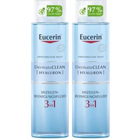 Eucerin DermatoClean [HYALURON] Mizellen-Reinigungsfluid 3 in 1 – milde & gründliche Gesichtsreinigung - Jetzt 20% sparen mit Code "eucerin20"