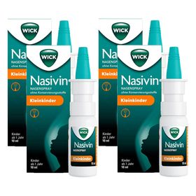 WICK Nasivin Nasenspray ohne Konservierungsstoffe Kleinkinder, schnelle Hilfe bei verstopfter Nase, ohne Konservierungsstoffe, für Kleinkinder von 1 bis 6 Jahren