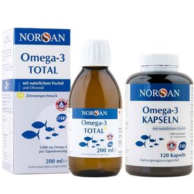NORSAN Omega-3 Total Zitrone + NORSAN Omega-3 Kapseln