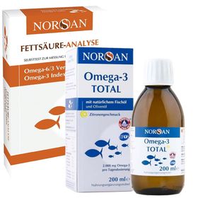NORSAN Fettsäure Analyse + NORSAN Omega-3 Total Zitrone