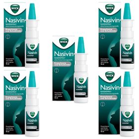 WICK Nasivin Nasenspray ohne Konservierungsstoffe Erwachsene und Schulkinder, schnelle Hilfe bei Schnupfen, ab 6 Jahren
