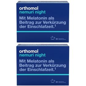 Orthomol Nemuri night - zur Verkürzung der Einschlafzeit – mit Melatonin – Heißgetränk-Granulat