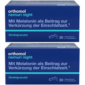 Orthomol Nemuri night - zur Verkürzung der Einschlafzeit - mit Melatonin - Direktgranulat