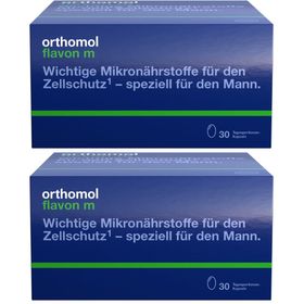 Orthomol Flavon m - Mikronährstoffe für Männer - Zellschutz mit Vitaminen, Selen, Zink, Omega-3-Fettsäure und Folsäure - Kapseln