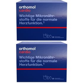 Orthomol Cardio - unterstützt die normale Herzfunktion, mit Magnesium, Omega-3-Fettsäure, Vitamin D - Granulat/Tabletten/Kapseln