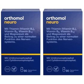 Orthomol Neuro – mit Thiamin, Vitamin B6, B12 und Magnesium als Beitrag zu einer normalen Funktion des Nervensystems – Kapseln - Jetzt 10% mit dem Code orthomol10 sparen*