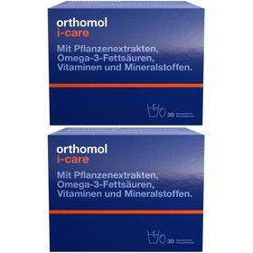 Orthomol i-CAre - Mikronährstoffbegleitung für Erwachsene - Vitamine, Mineralstoffe und Omega-3-Fettsäuren - Granulat/Kapseln