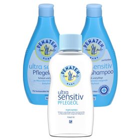 PENATEN® Ultra Sensitiv Pflegelotion + PENATEN® Ultra Sensitiv Pflegeöl + PENATEN® Ultra sensitiv Bad & Shampoo