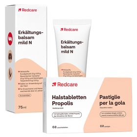Redcare Halstabletten Propolis + Redcare Erkältungsbalsam mild N