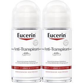 Eucerin Anti-Transpirant 48h Roll-on – Deo-Roller gegen starkes Schwitzen reduziert Schweiß- und Geruchsbildung