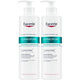 Eucerin® DERMOPURE CLINICAL Erneuerndes Reinigungsgel – Waschgel mit BHA, AHA & PHA gegen Pickel & Pickelmale