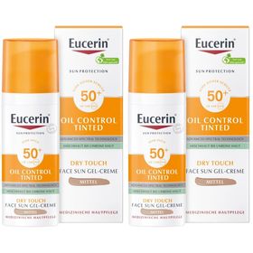 Eucerin® Oil Control Tinted Face Sun Gel-Creme mit LSF 50+ – getönter Sonnenschutz für fettige und unreine Haut – Mittel - Jetzt 20 % mit dem Code eucerin20 sparen