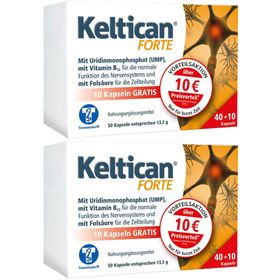 Keltican® forte Kapseln mit Uridinmonophosphat (UMP), Vitamin B12 und Folsäure zur Unterstützung der Nervenregeneration