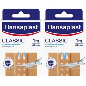 Hansaplast Classic Pflaster | Atmungsaktive Wundauflage | Zuschneidbares Heftpflaster | 20 Stk.