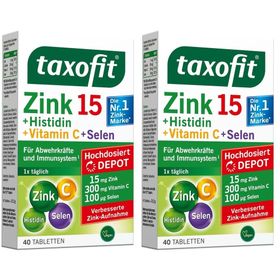 taxofit® Zink 15 + Histidin + Vitamin C + Selen