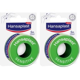 Hansaplast Fixierpflaster Sensitive | Hautfreundliches Verbandsmaterial | Fixiertape | 5m x 2,5 cm