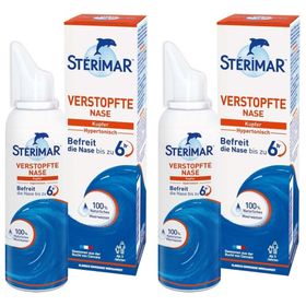 Stérimar Verstopfte Nase, 100% natürliches Meerwasser Nasenspray, 2 in 1 Spray und Spülung, für Erwachsene und Kinder ab 3 Jahren, 100ml