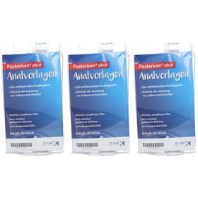 Posterisan akut Analvorlagen – Zum Schutz der Wäsche beispielsweise vor Salbenrückständen oder Nässen und leichten Blutungen bei Hämorrhoidenbeschwerden