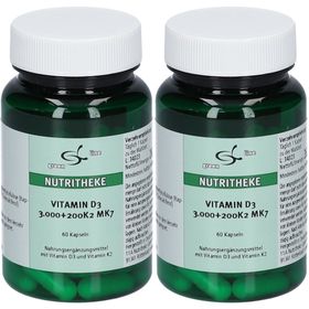 green line NUTRITHEKE Vitamin D3 3000 +200 K2 MK9