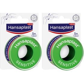 Hansaplast Fixierpflaster Sensitive | Hautfreundlich | Von Hand reißbar | Zur Fixierung von Wundauflagen | 5 m x 1,25 cm