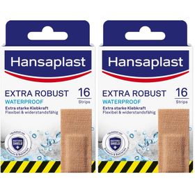 Hansaplast Extra Robust Pflaster | Wasserdichte Pflaster | Extra starke Textilpflaster | 16 Stk.