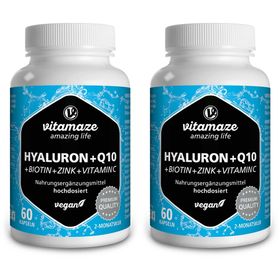 HYALURONSÄURE 200 mg hochdosiert + Coenzym Q10 vegan