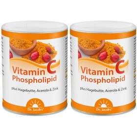 Dr. Jacob's Vitamin-C-Phospholipid Pulver mit Hagebutte, Acerola-Kirsche & Zink