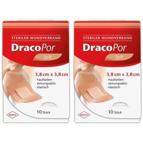 DracoPor Wundverband Soft hautfarben steril 3,8 x 3,8 cm