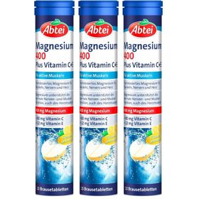Abtei Magnesium 400 Plus Vitamin C + E Brause