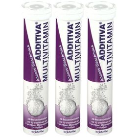 ADDITIVA® Multivitamin + Mineral + Coffein Brausetabletten Ananas-Geschmack