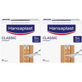 Hansaplast Classic Pflaster | Atmungsaktive Wundauflage | Zuschneidbares Heftpflaster | 5 m x 4 cm