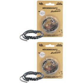 KDA® Mückschutzarmband PU-Leder mischgrau