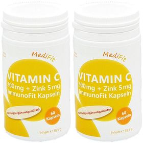 Vitamin C 300 mg + Zink 5 mg ImmunoFit Kapseln