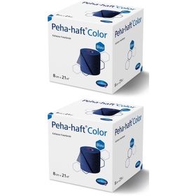Peha-haft® Color latexfrei Fixierbinde blau 8 cm x 21 m blau