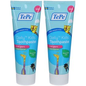 TePe® Daily Kids Zahnpasta für Kinder 3–6 Jahre mit 1000 ppm Fluorid