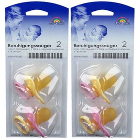 Baby-Frank® Beruhigungssauger Latex 6 - 18 Monate gelb/rot